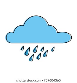 cloud rainy sky isolated icon