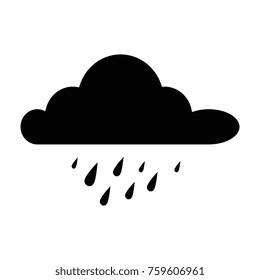 cloud rainy sky isolated icon