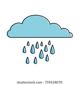 cloud rainy sky isolated icon