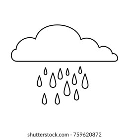 cloud rainy sky isolated icon