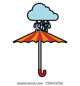 cloud rainy sky with umbrella