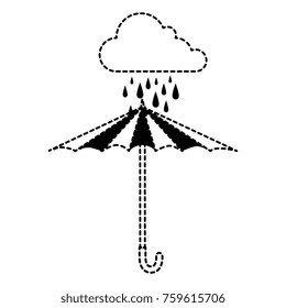 cloud rainy sky with umbrella