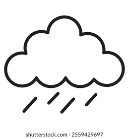 cloud rainy weather icon isolated