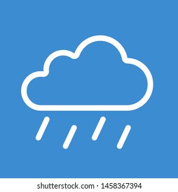 Cloud rainy weather line art vector icon