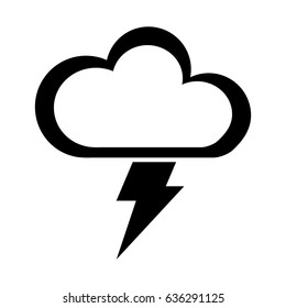 cloud with ray climate isolated icon