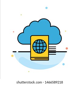 Cloud, Reading, Folder, Upload Abstract Flat Color Icon Template. Vector Icon Template background