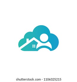 cloud real estate logo template