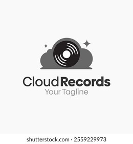 Cloud Record Logo Design Template. Good for Business, Agency, Community and Organization.