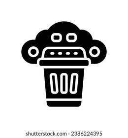 cloud recycle glyph icon. vector icon for your website, mobile, presentation, and logo design.