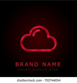 Cloud red chromium metallic logo