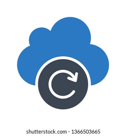 cloud refresh glyph double color