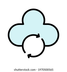 Cloud, refresh, sync icon vector image. Can also be used for Web Marketing. Suitable for use on web apps, mobile apps and print media.