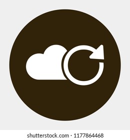  cloud refresh vector icon 10 eps