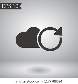  cloud refresh vector icon 10 eps