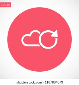 cloud refresh vector icon 10 eps