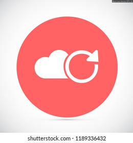  cloud refresh vector icon 10 eps