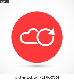  cloud refresh vector icon 10 eps