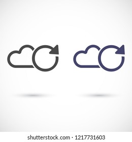  cloud refresh vector icon 10 eps