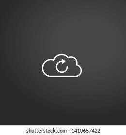Cloud Refresh vector icon. Cloud Refresh concept stroke symbol design. Thin graphic elements vector illustration, outline pattern for your web site design, logo, UI. EPS 10.