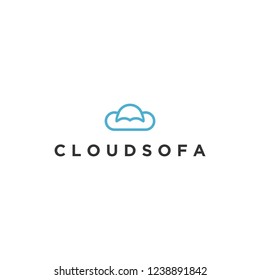 Cloud relax logo design template