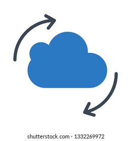cloud reload glyph double color