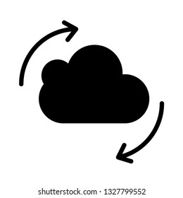 cloud reload glyph icon 