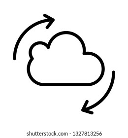 cloud reload line icon
