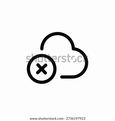 cloud remove icon sign vector