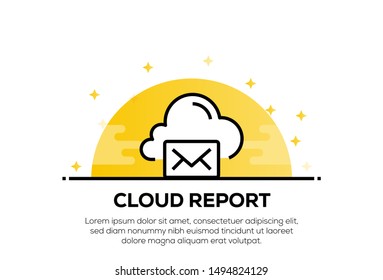 CLOUD REPORT AND ILLUSTRATION ICON CONCEPT
