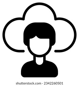 Cloud Resource Management Icon for uiux, infographic