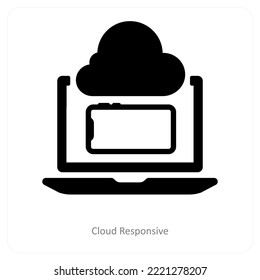 Cloud Responsive and computing icon concept
