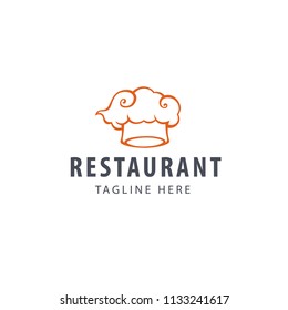 Cloud Restaurant Logo in Asian Style Logo Template Design