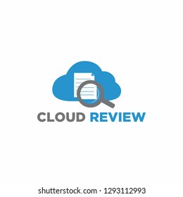 Cloud review report Financial Logo template