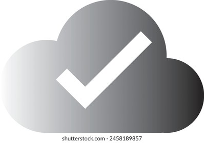 nube con icono de signo derecho 1 diseño 10 EPS