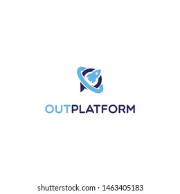 cloud rocket launch logo design vector icon illustration inspiration