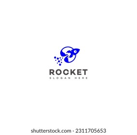cloud Rocket logo space vector Vector logo design template illustration