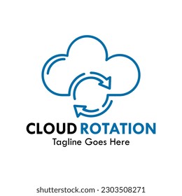 Cloud rotation design logo template illustration