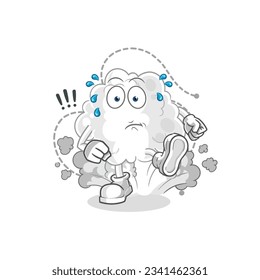 the cloud running illustration. character vector