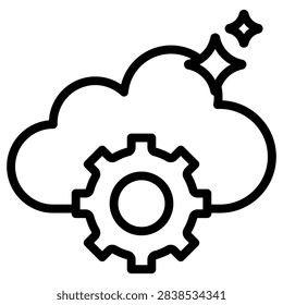Cloud Runtime Icon Element For Design