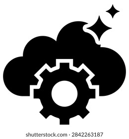 Cloud Runtime Icon Element For Design