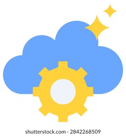 Cloud Runtime Icon Element For Design