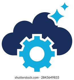 Cloud Runtime Icon Element For Design