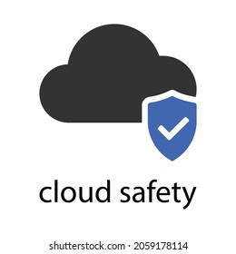 seguridad en la nube, diseño de iconos de protección