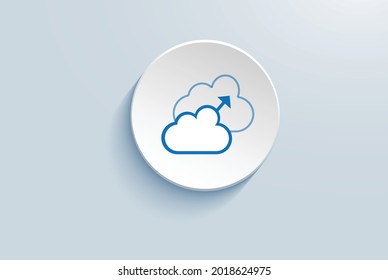 CLOUD SCALABILITY ICON VECTOR DESIGN