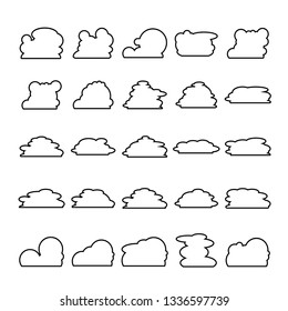 cloud scapes and cloud bubble icons