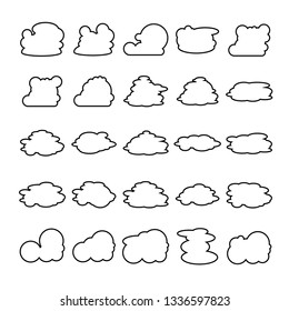 cloud scapes and cloud bubble icons