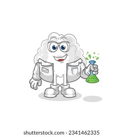 the cloud scientist character. cartoon mascot vector