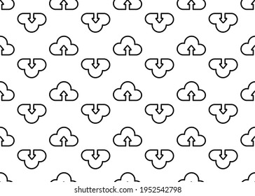 Cloud. Seamless background. For packaging design.