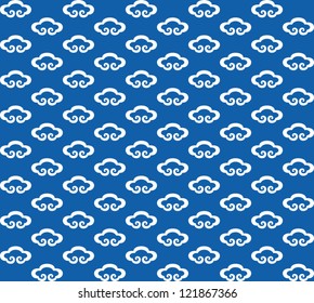 Cloud seamless pattern