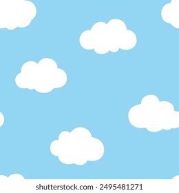 Cloud seamless pattern design for background, wallpaper, fabric, textile design, card , wrapping paper , notebook, diary cover, blanket, blanket for kids, decorative, carpet, and etc.